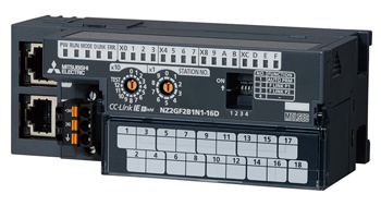 三菱cc-link模塊  | NZ2GF2B1N1-16D |16點 DC24V輸入|遠程模塊|1線式、可接三個擴展模塊